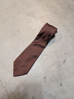 Brioni Brown/Red Striped Silk Tie Adult